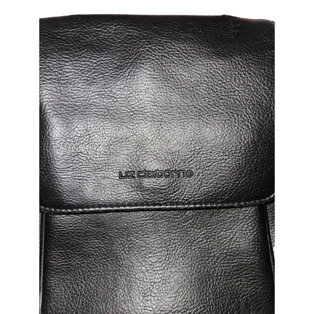 Liz Claiborne Leather Satchel Shoulder Bag - Black - Picture 2 of 6